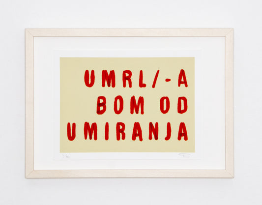 _umrl/-a_bom_od_umiranja - giclée print on 300gsm acid free paper, 23cm x 17cm, limited edition of 12